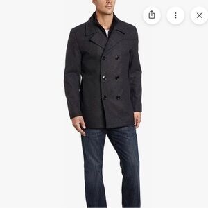 Kenneth Cole Wool Double Breasted Peacoat